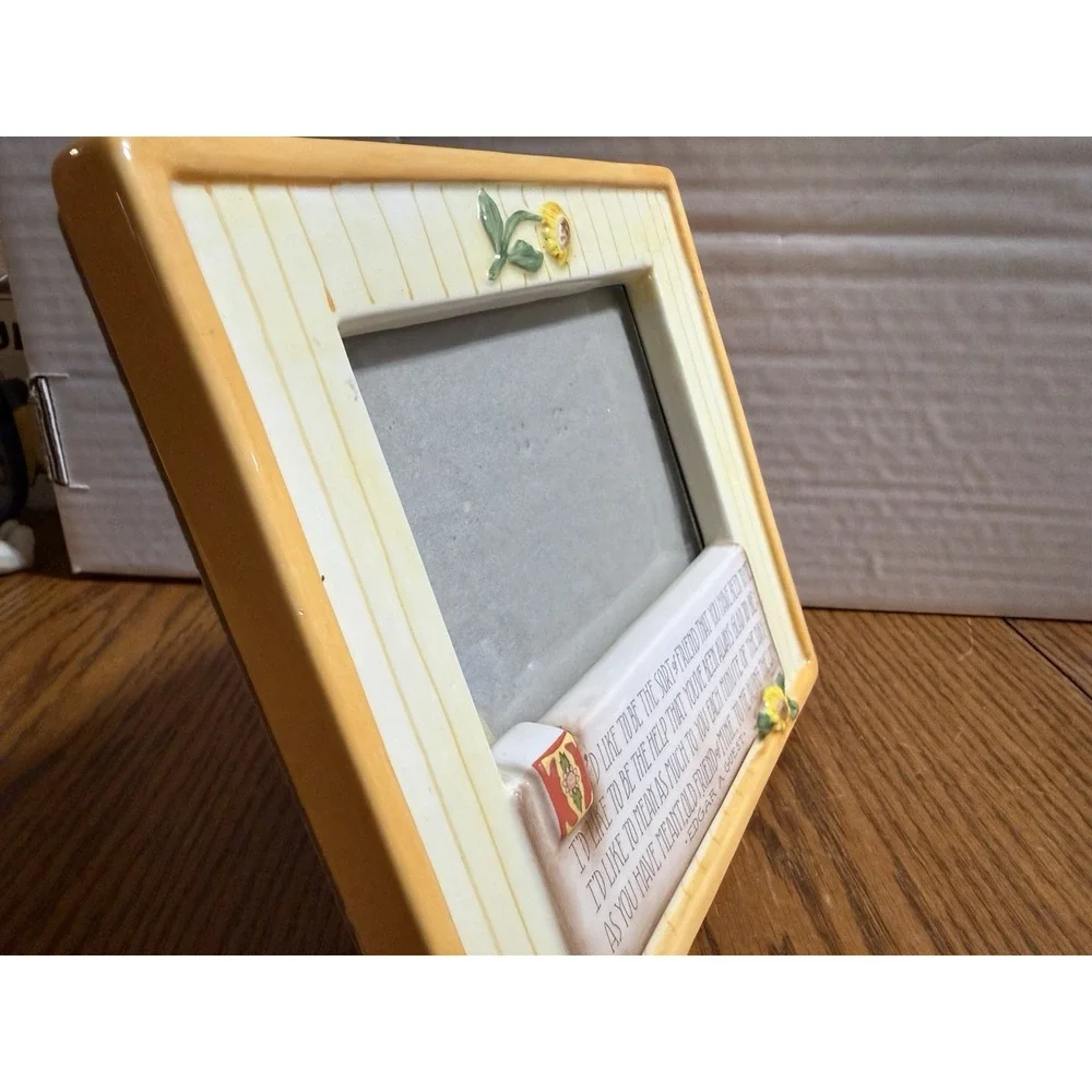 Vtg Mary Engelbreit Edgar A Guest OLD FRIEND Ceramic Picture Frame Michel & Co